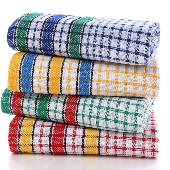 Colorful Checkered Kitchen Towels Set - Picture 2 of 4